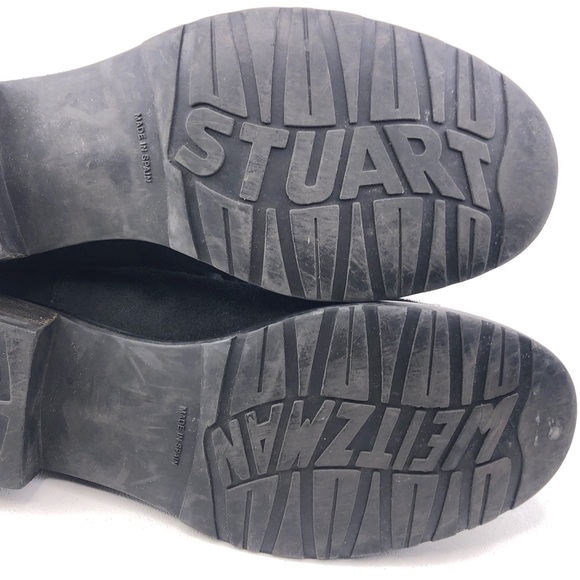 Stuart Weitzman Black Leather Pull on Sock Boots 6M - Picture 10 of 10